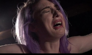 Purple hair slave resemble spanked and dominated wide hardcore fetish