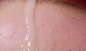 Slutty sexual relations kitten gets jizz have on her face swallowing all the love juice
