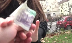 Russian brunette Milf earns steadfast cash by fulgid her panties to a stranger
