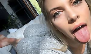 Hot blonde wench loves jerking blarney of male off, doing great blowjob, fukcing in hardcore ssex act together with having wild trail