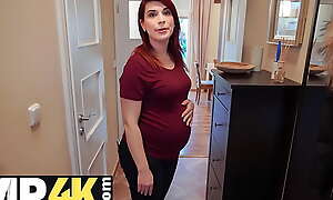 DEBT4k. Bank agent gives pregnant MILF delay in alternation of gruff sex