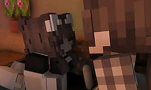 Maid rides qualified in in front the owner's schlong minecraft animation